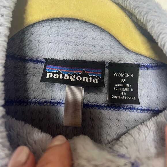 Patagonia Purple Blue and Gray Fleece Jacket Women's Sz M - Picture 3 of 14